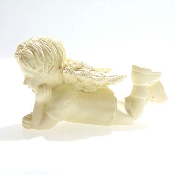 NEW Miniature ANGELSTAR FIGURINE 'Now What" Mountain Angel Boy Laying Down 2.25" - Picture 6 of 6